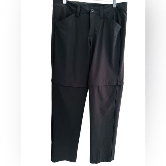 Eddie Bauer Pants - Eddie Bauer black Convertible zip off /to shorts nylon pants size 6.
